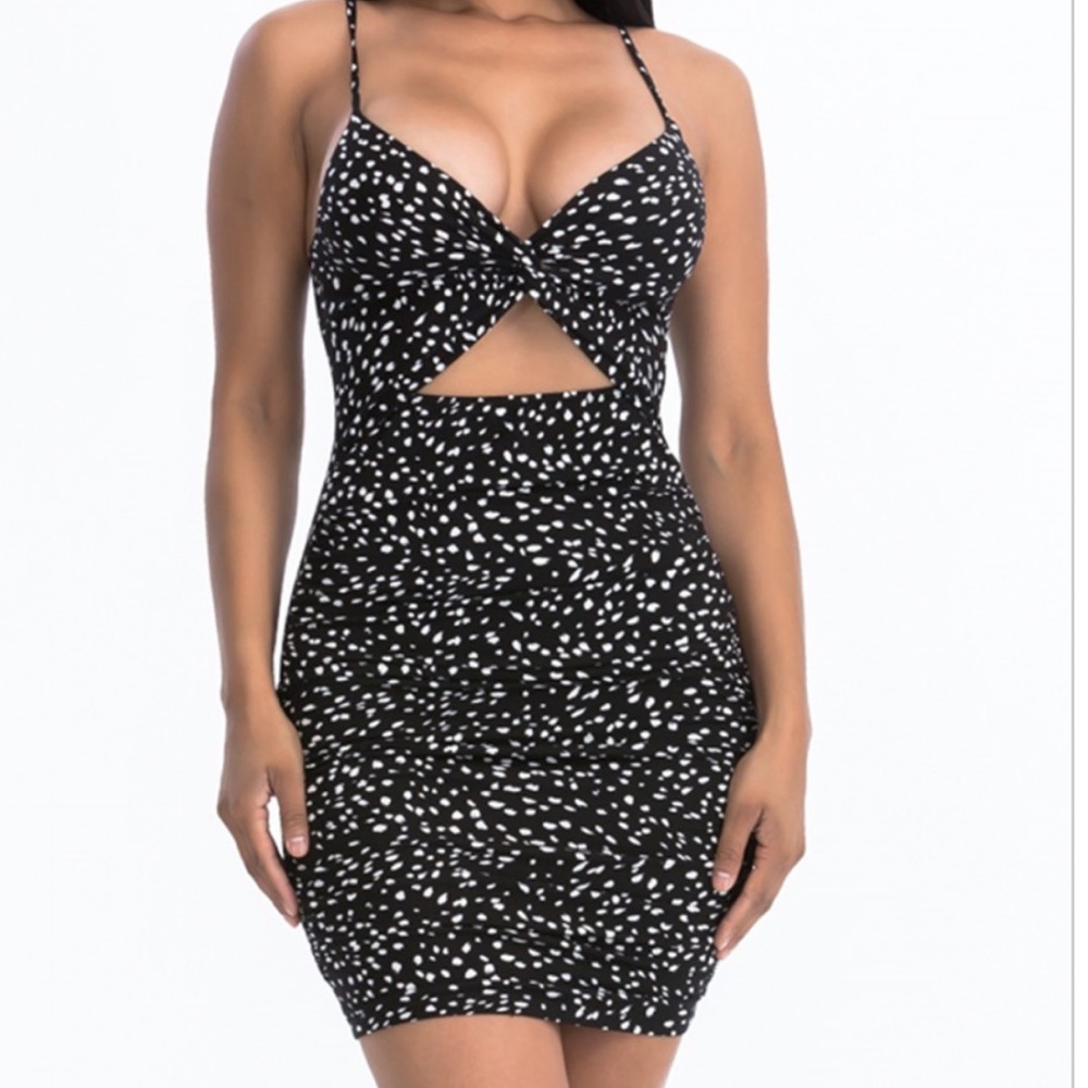 🖤 Animal Print Twist Front Bodycon Mini🖤